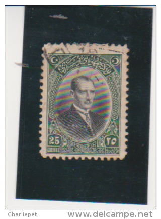 Turkey Scott # 656 Used 25g Overprint From 1927 Catalogue $20.00 - Oblitérés