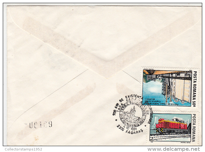 26037- FAGARS COUNTRY ANNIVERSARY, SPECIAL COVER, 1991, ROMANIA - Lettres & Documents