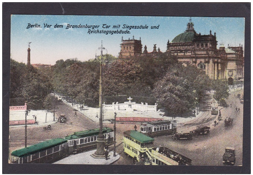Old Card ? Of Vor Dem Brandenburger Tor Mit Siegessaule Und Reichstagsgebaude,Berlin,Germany,J6 - Other & Unclassified