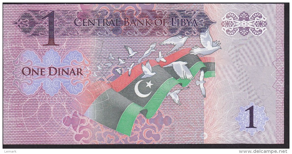 Libya 1 Dinar 2013 P76 UNC - Libya