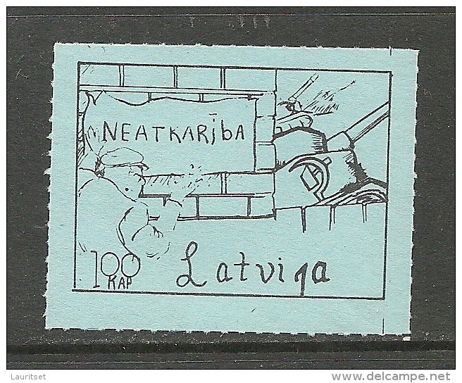 LATVIA Lettland Ca 1960 Antikommunistische Propagandamarke In Exile MNH - Lettonie