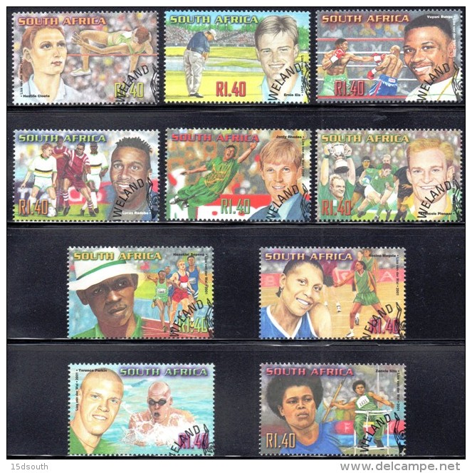 South Africa - 2001 SA Sporting Heroes Set (**) # SG 1248-1257 - Altri & Non Classificati