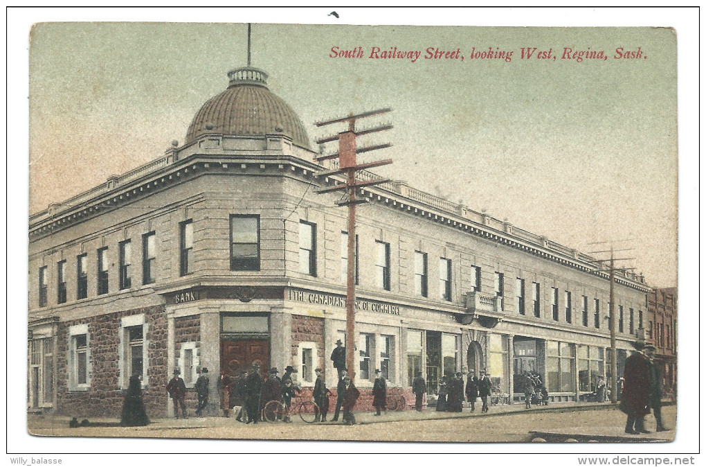 ///  CPA - Amérique - Canada - South Railway Street - Looking West - REGINA - Sask  // - Regina