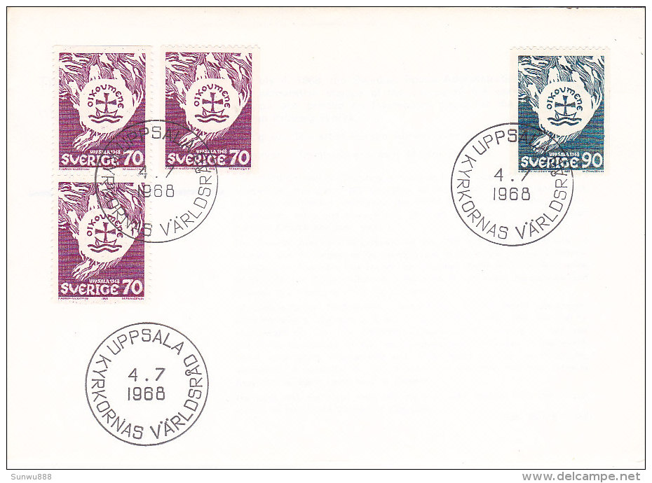 Suède - Sweden - Sverige- FDC - Uppsala 1968 - FDC