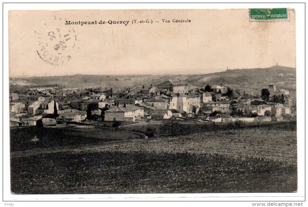 CPA - MONTPEZAT-DE-QUERCY - VUE GENERALE - N/b - 1911 - - Montpezat De Quercy