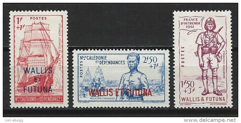 Wallis & Futuna Yv. 87-89, Mi 97-99 * - Ungebraucht