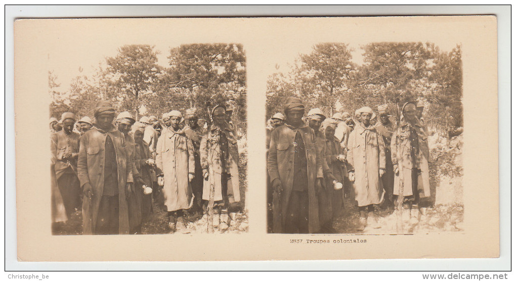 Stereoscope, Guerre 1914 -1918, Wordwar I, Troupes Coloniales (pk22352) - Photos Stéréoscopiques