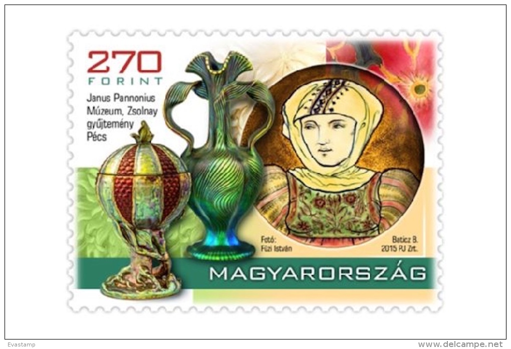 HUNGARY-2015. Treasures Of Hungarian Museums - Zsolnay Collection / Ceramics   MNH!!! - Ungebraucht