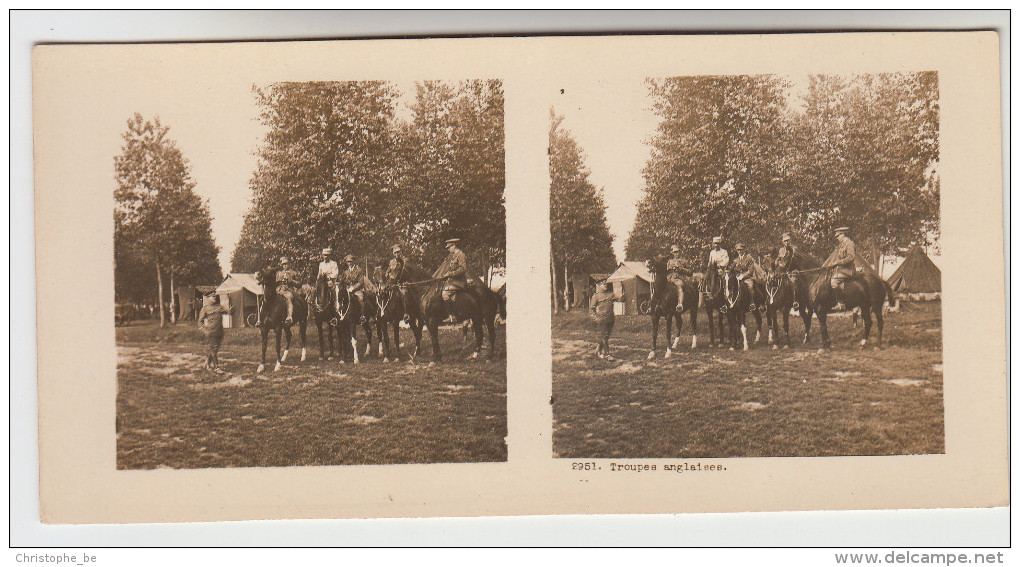 Stereoscope, Guerre 1914 -1918, Wordwar I, Troupes Anglaises (pk22357) - Photos Stéréoscopiques