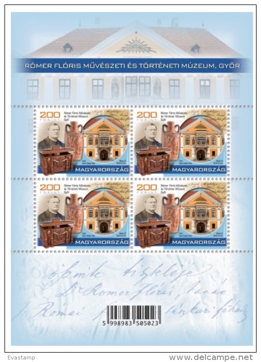 HUNGARY-2015.Minisheet  - Treasures Of Hungarian Museums - Flóris Rómer Museum Of Art And History In Gy&#337;r  MNH!!! - Ungebraucht