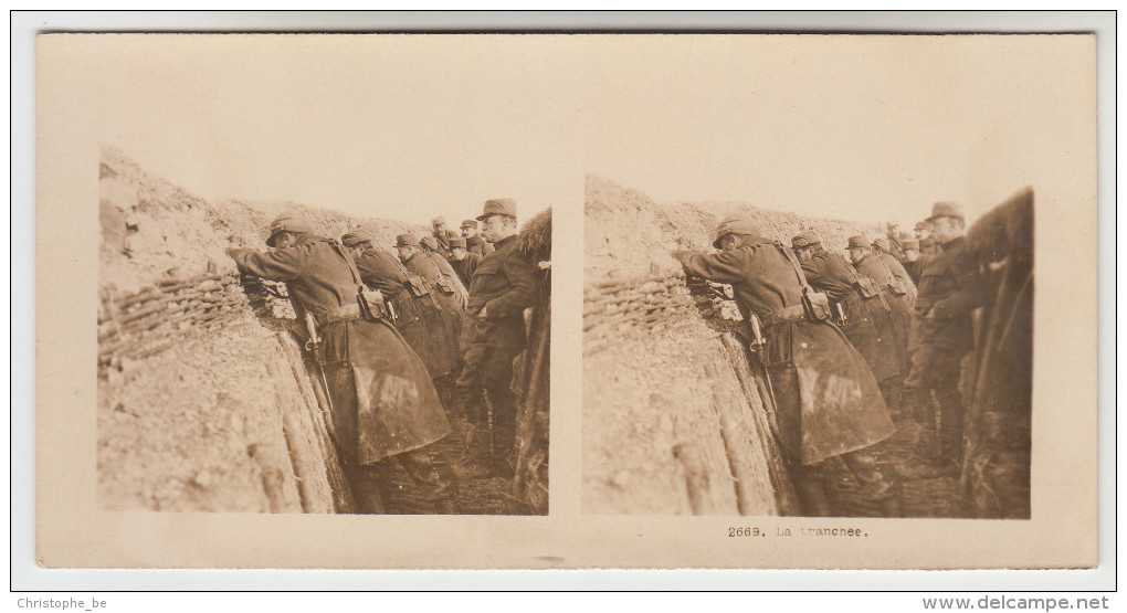 Stereoscope, Guerre 1914 -1918, Wordwar I, La Tranchée (pk22364) - Photos Stéréoscopiques