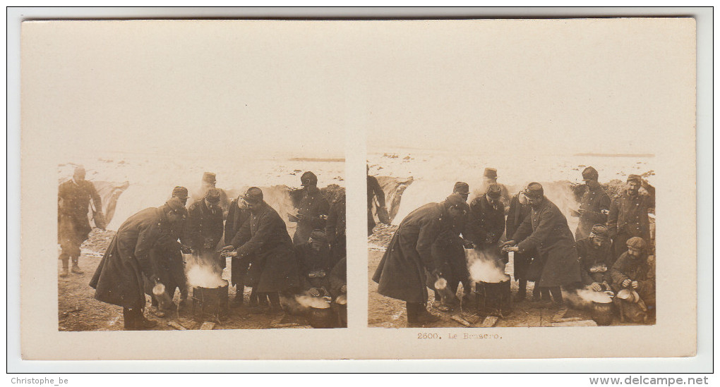 Stereoscope, Guerre 1914 -1918, Wordwar I, Le Brasero (pk22366) - Photos Stéréoscopiques