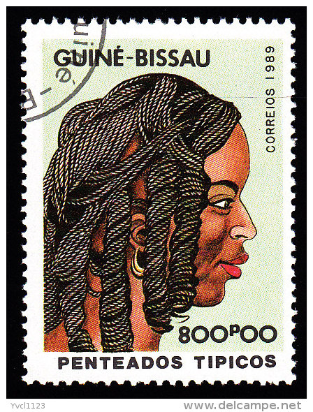 GUINEA BISSAU - Scott #876 Traditional Hairstyles / Used Stamp - Guinea-Bissau