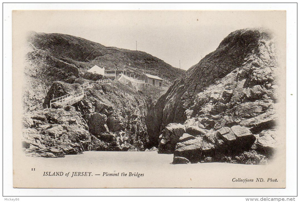 U.K--Island Of JERSEY-- Plemont The Bridges N° 11 éd ND Phot--carte Précurseur Pas Très Courante - Autres & Non Classés