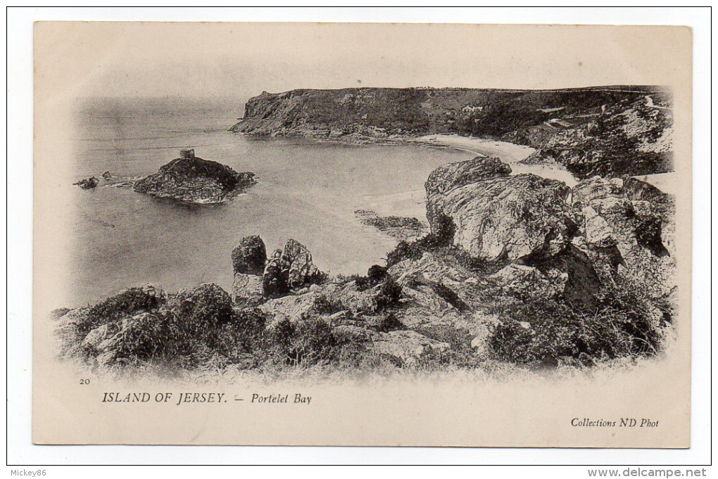 U.K--Island Of JERSEY-- Portelet Bay N° 20 éd ND Phot--carte Précurseur Pas Très Courante - Autres & Non Classés