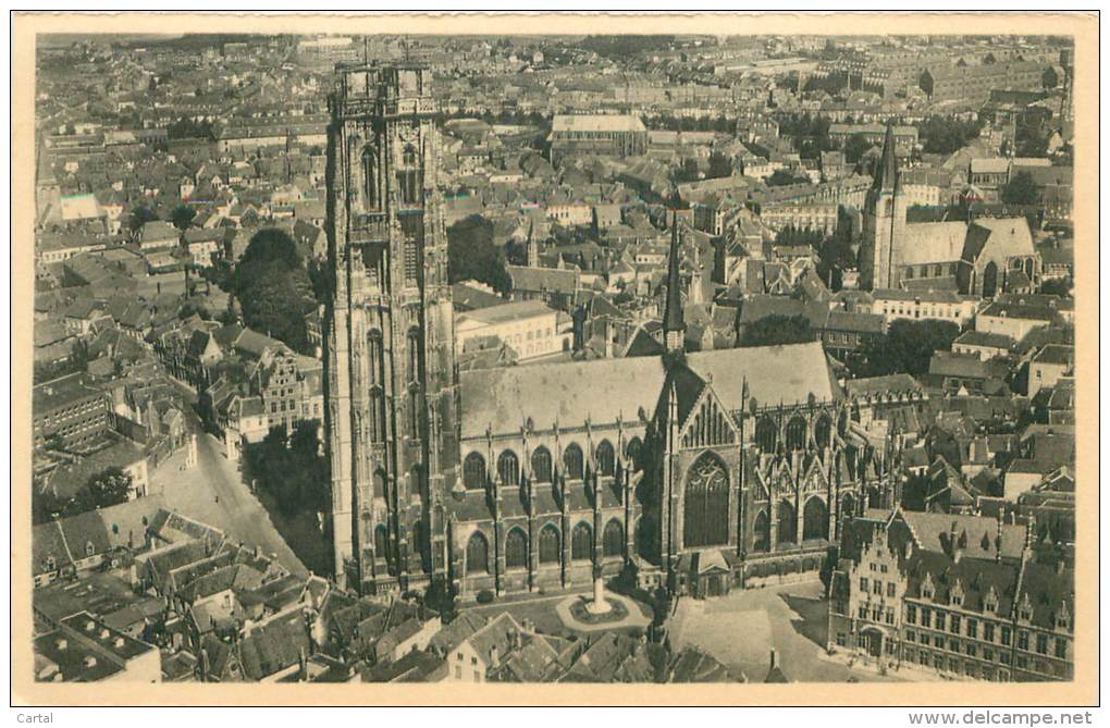 MECHELEN - Hoofdkerk St-Rombout (Luchtopname) - Mechelen