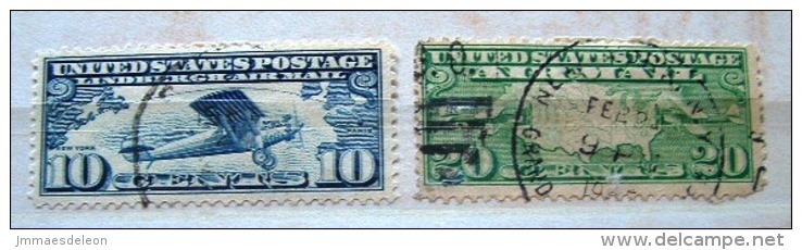 USA Scott # C9-C10 = 4.50 $ - Airmail Planes Map - Other & Unclassified