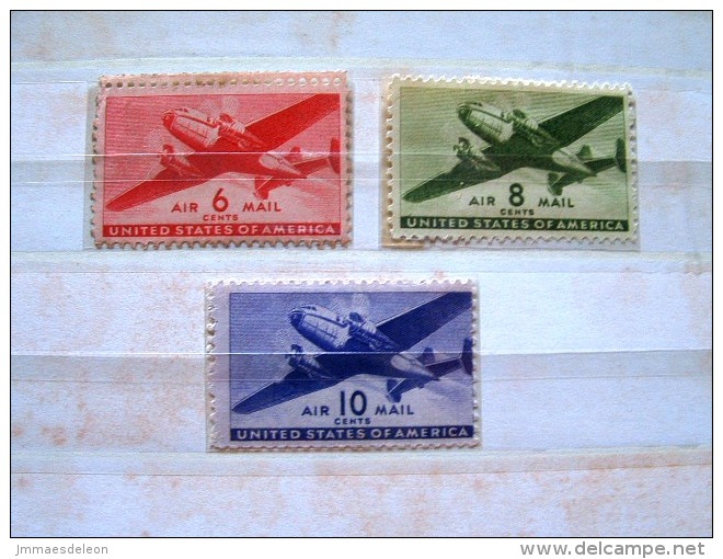 USA Scott # C25 - C27 (mint) = 1.65 $ - Airmail Planes - Other & Unclassified