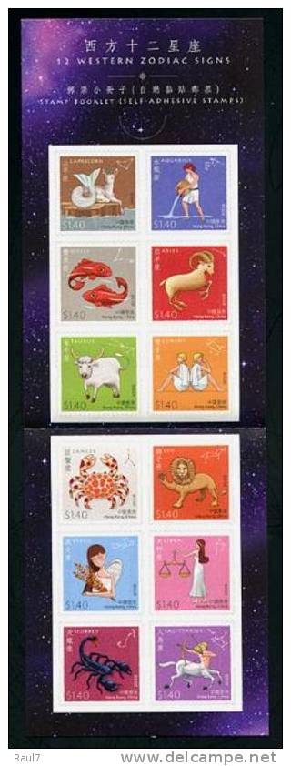 HONG KONG 2012 - 12 Signes Du Zodiac, Carnet 12v Neufs // Mnh Booklet - Nuovi