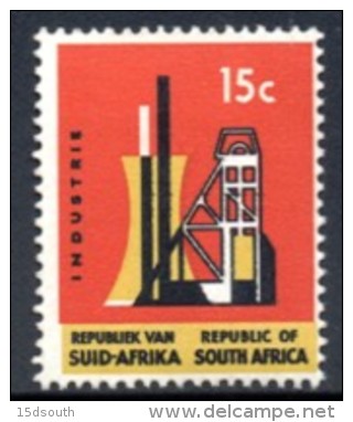 South Africa - 1967 Definitive 15c Industry (**) # SG 248 , Mi 323 - Unused Stamps