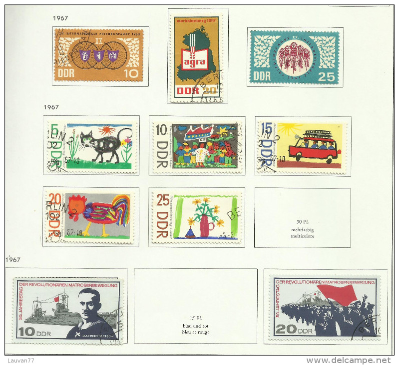 DDR N°975 à 981, 989, 1003, 1005 Et 995 à 997 Cote 2.85 Euros - Used Stamps