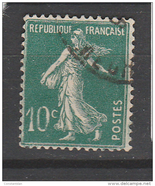 FRANCE N° 159 10C VERT TYPE SEMEUSE CAMEE 10 TEINTE OBL - Oblitérés