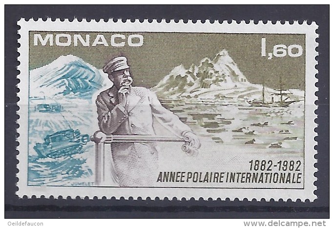 MONACO - Yvert - 1355** - Cote 3,10 €  Centenaire De La Première Année Polaire Internationale - Événements & Commémorations