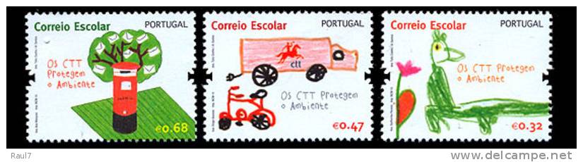 PORTUGAL 2010 3v ** (MNH) Le Courrier A L'école Dessins D'enfants - Unused Stamps