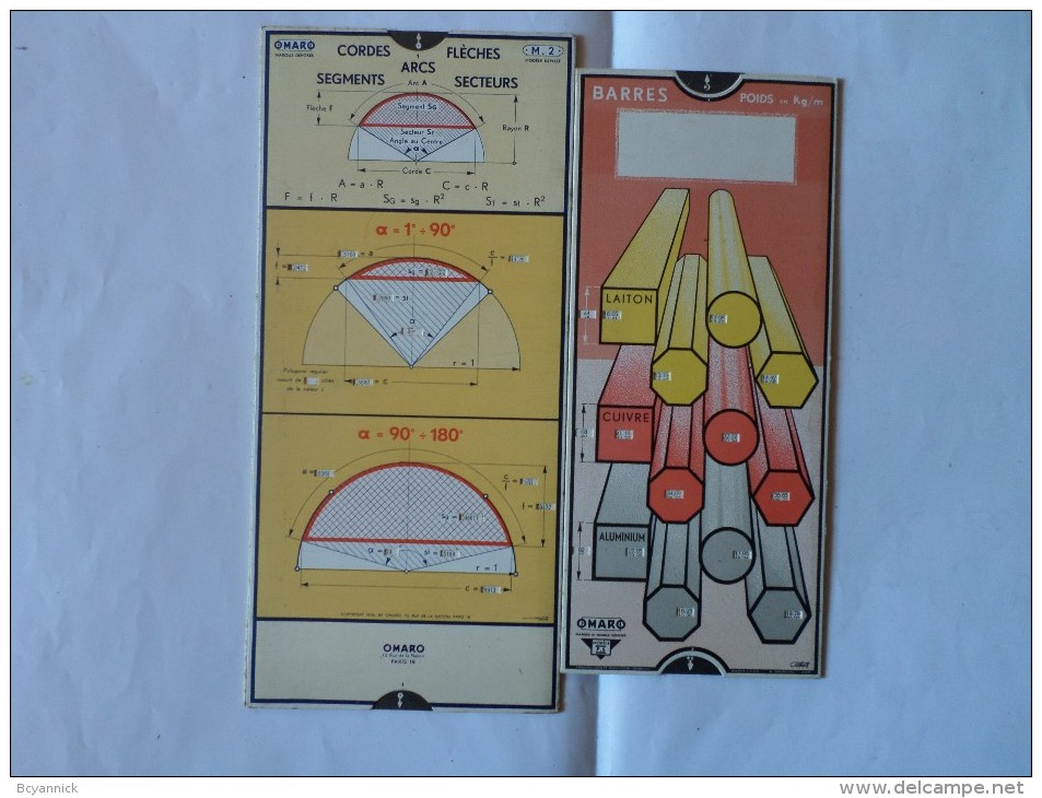 LOT DE 13 PLANCHES DE CALCUL DE LA MARQUE OMORO VOIR PHOTOS - Travaux Publics