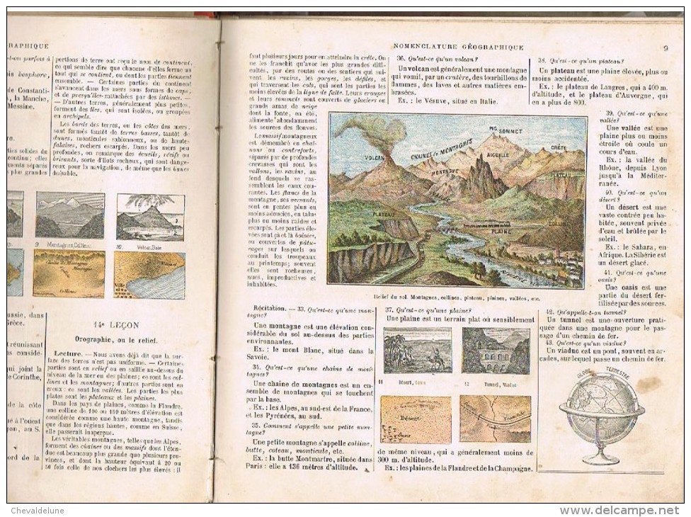 LIVRE SCOLAIRE : GEOGRAPHIE ATLAS COURS PREPARATOIRE PAR LES FRERES DES ECOLES CHRETIENNES 1896 - 6-12 Ans