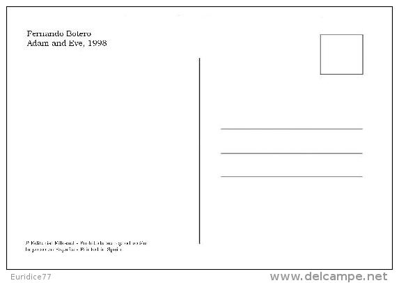 Fernando Botero Postcard (1) - Adam And Eve, 1998 - Size:15x10 Cm. Aprox. - Peintures & Tableaux