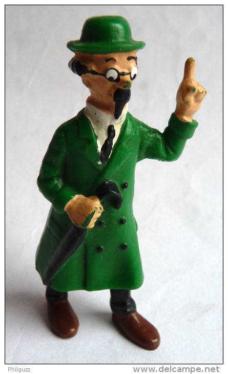 RARE FIGURINE TINTIN  BULLY 1990 TOURNESOL 2 CANNE Bras 1er Tirage PLASTIQUE MOU BULLYLAND - Tintin