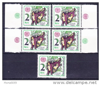 ** Tchécoslovaquie 1976 Mi 2339 (Yv 2175 + 4x Bdf), (MNH) - Unused Stamps