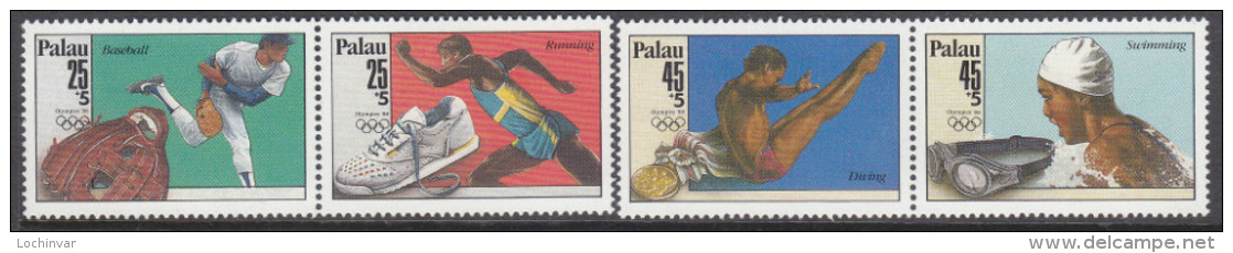 PALAU, 1988 OLYMPICS 4 MNH - Palau