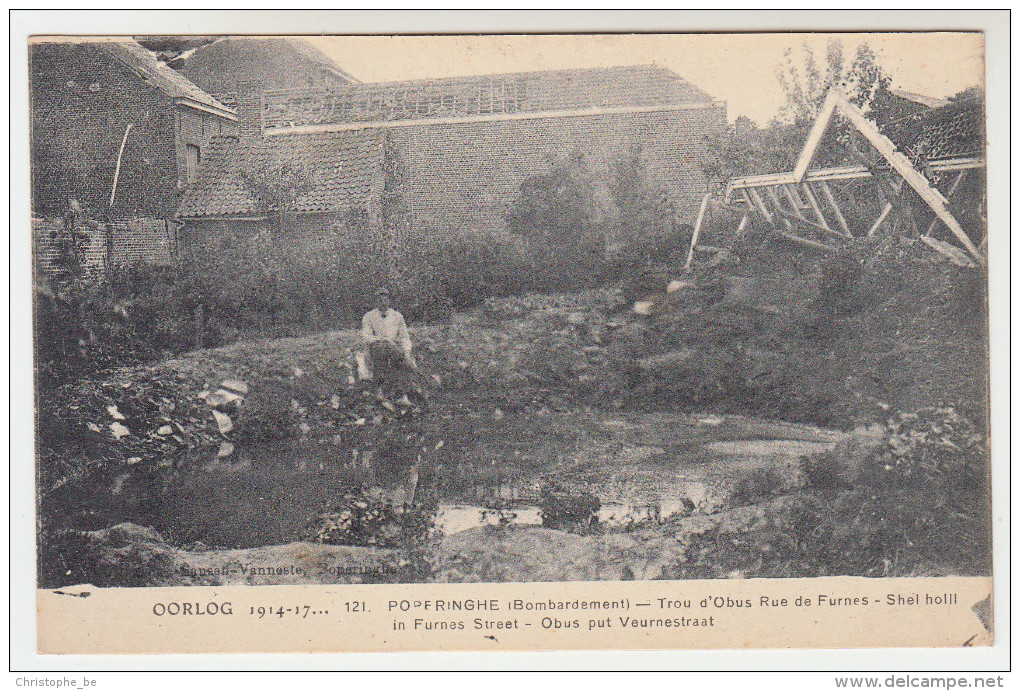 Poperinge, Poperinghe, Oorlog 1914-18, Trou D'obus Rue De Furnes (pk22427) - Poperinge