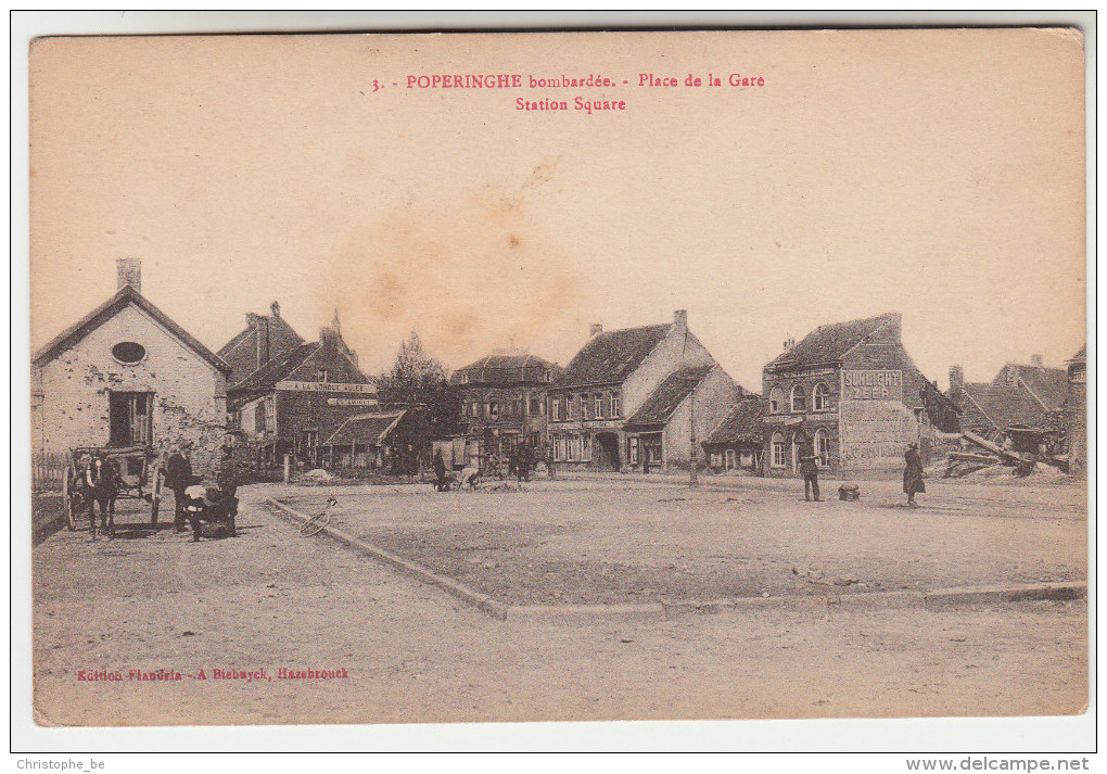 Poperinge, Poperinghe, Bombardée, Place De La Gare (pk22428) - Poperinge