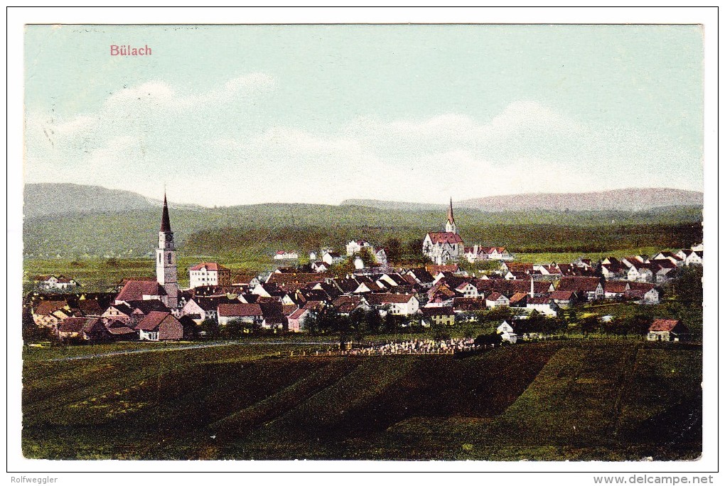 AK ZH Bulach Gesamtansicht Ges. 24.9.1911 Wil Foto Guggenheim - Bülach