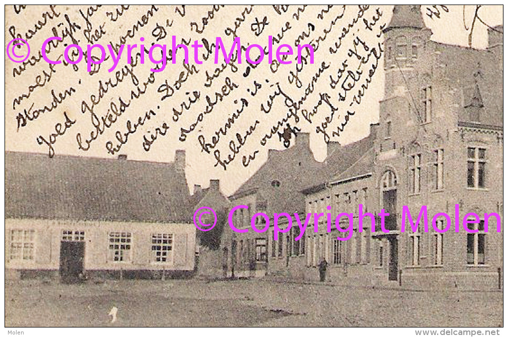 HANDZAEME * MARKT & GEMEENTEHUIS = HANDZAME Deel KORTEMARK Ca1900 Uitg Dewilde-Delaeter 1459 - Kortemark