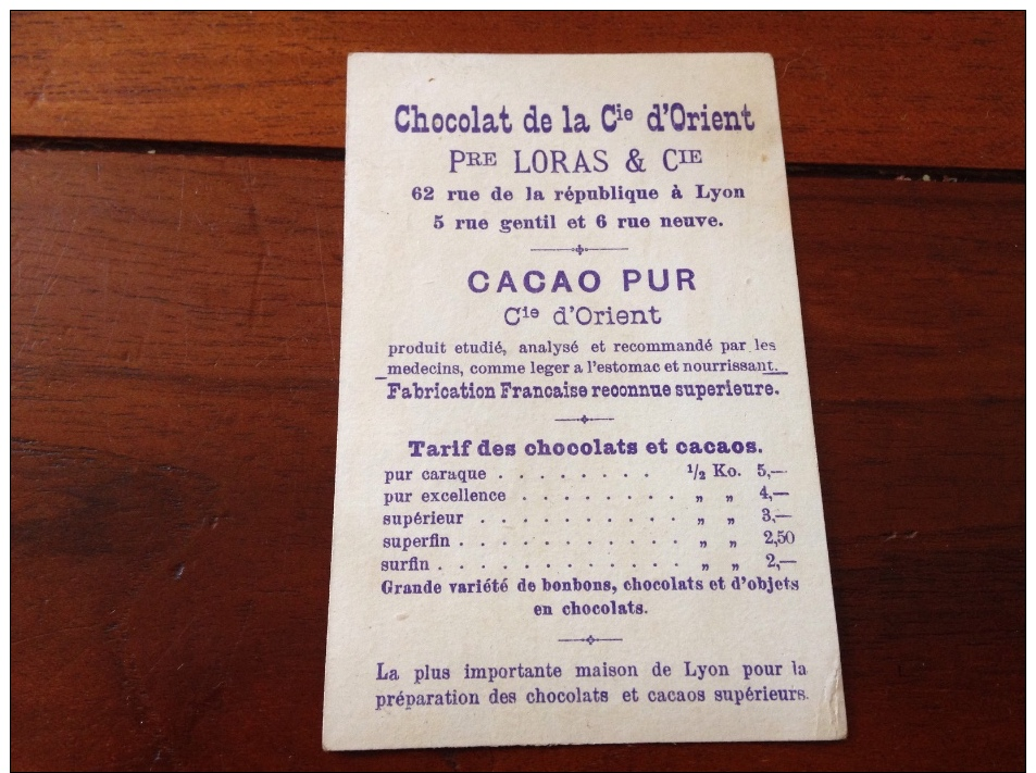 Chromos Chocolat De La Cie D Orient (chat) - Autres & Non Classés