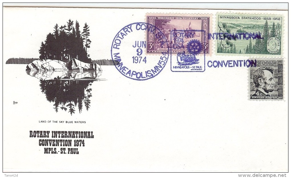 LBEL - ETATS UNIS LETTRE COMMEMORATIVE - Lettres & Documents