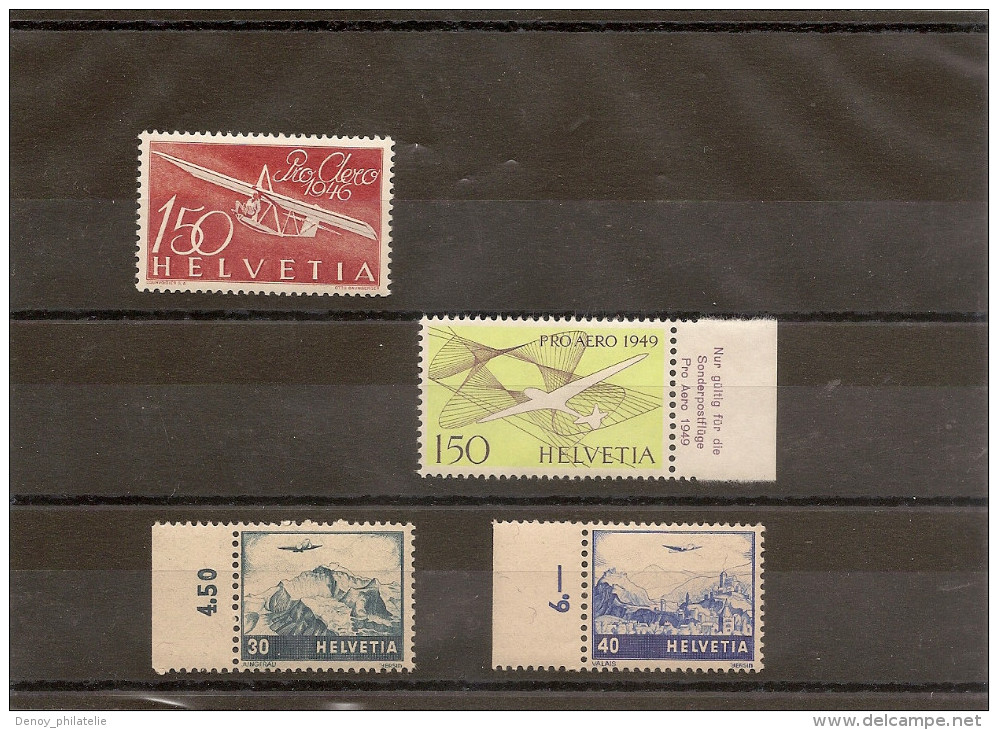 Suisse Pa N°40 42 43 44 ** Sans Charniére Cote 150 Prix 40 - Nuovi