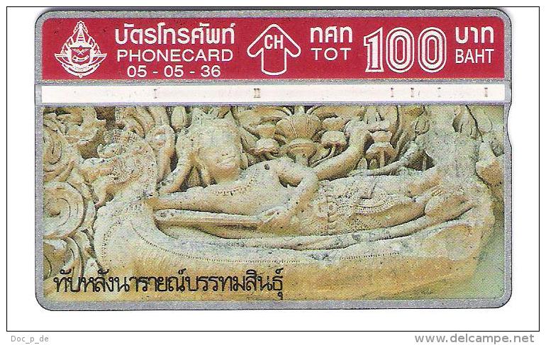 Thailand - L&G - 05-05-36 - ARTEFACT MAN SCULPTURE - Code : 304H - 100 Baht - TOT - Thaïlande