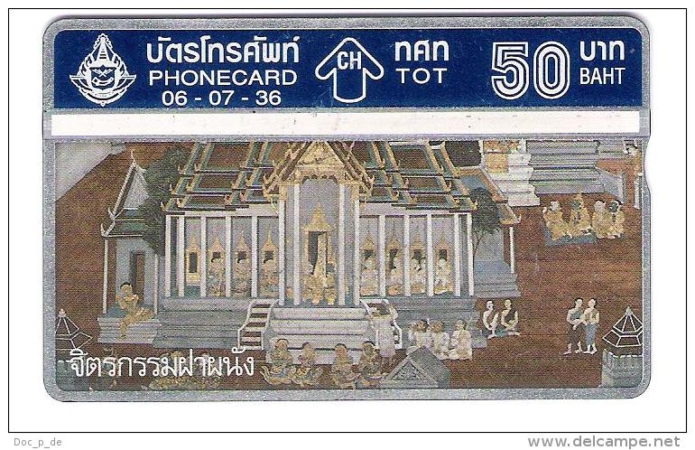 Thailand - L&G - 06-07-36 - T 055 - Mural Painting Temple - Code : 305C - 50 Baht - TOT - Thaïlande