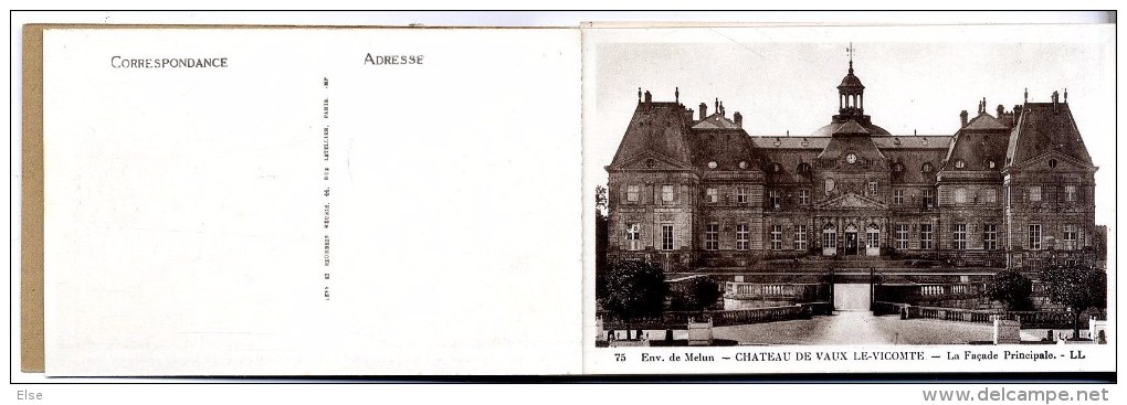 77  CHATEAU DE VAUX LE VICOMTE  -  CARNET DE 20 CARTES ANCIENNES - Vaux Le Vicomte