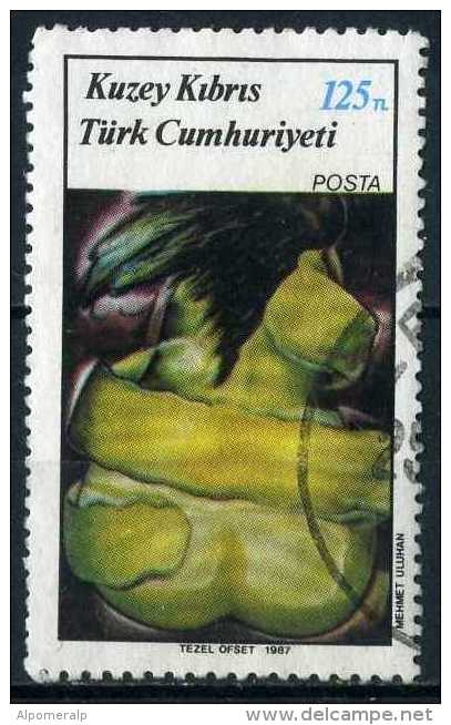 Turkish Cyprus 1987 - Mi. 204 O, Paintings By Mehmet Uluhan | Contemporary Art | Fine Arts - Used Stamps