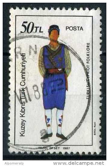 Turkish Cyprus 1987 - Mi. 208 O, Man Standing | Folk Clothing - Used Stamps