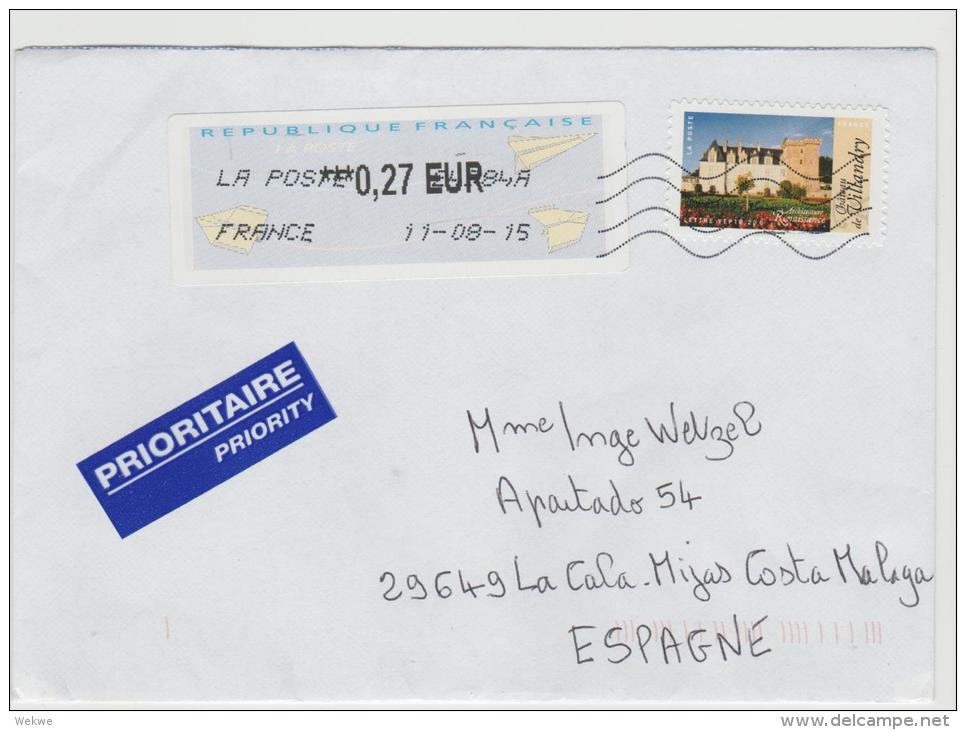 FS613/ FRANKREICH -  Moderne Mischfrankatur 2015   (Brief, Cover, Lettre) - 1961-....