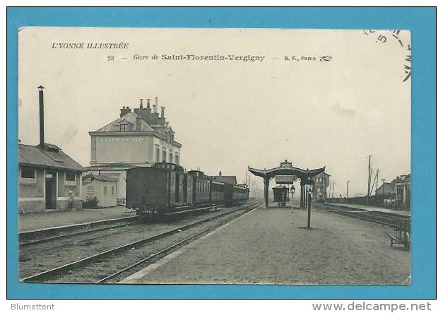 CPA Chemin De Fer - Train En Gare De SAINT-FLORENTIN-VERGIGNY 89 - Saint Florentin