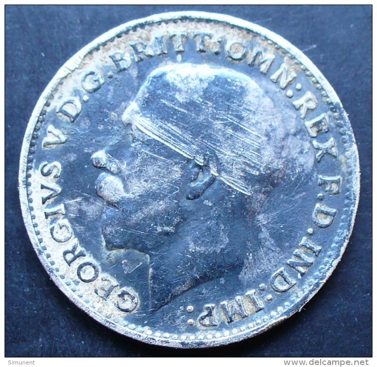 3 PENCE ARGENT GEORGES V 1916 - Andere & Zonder Classificatie