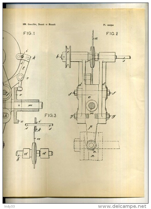 - SYSTEME DE COUPE DES CIGARETTES POUR MACHINES A BOUDIN CONTINU  . BREVET D´INVENTION DE 1902 . - Autres & Non Classés